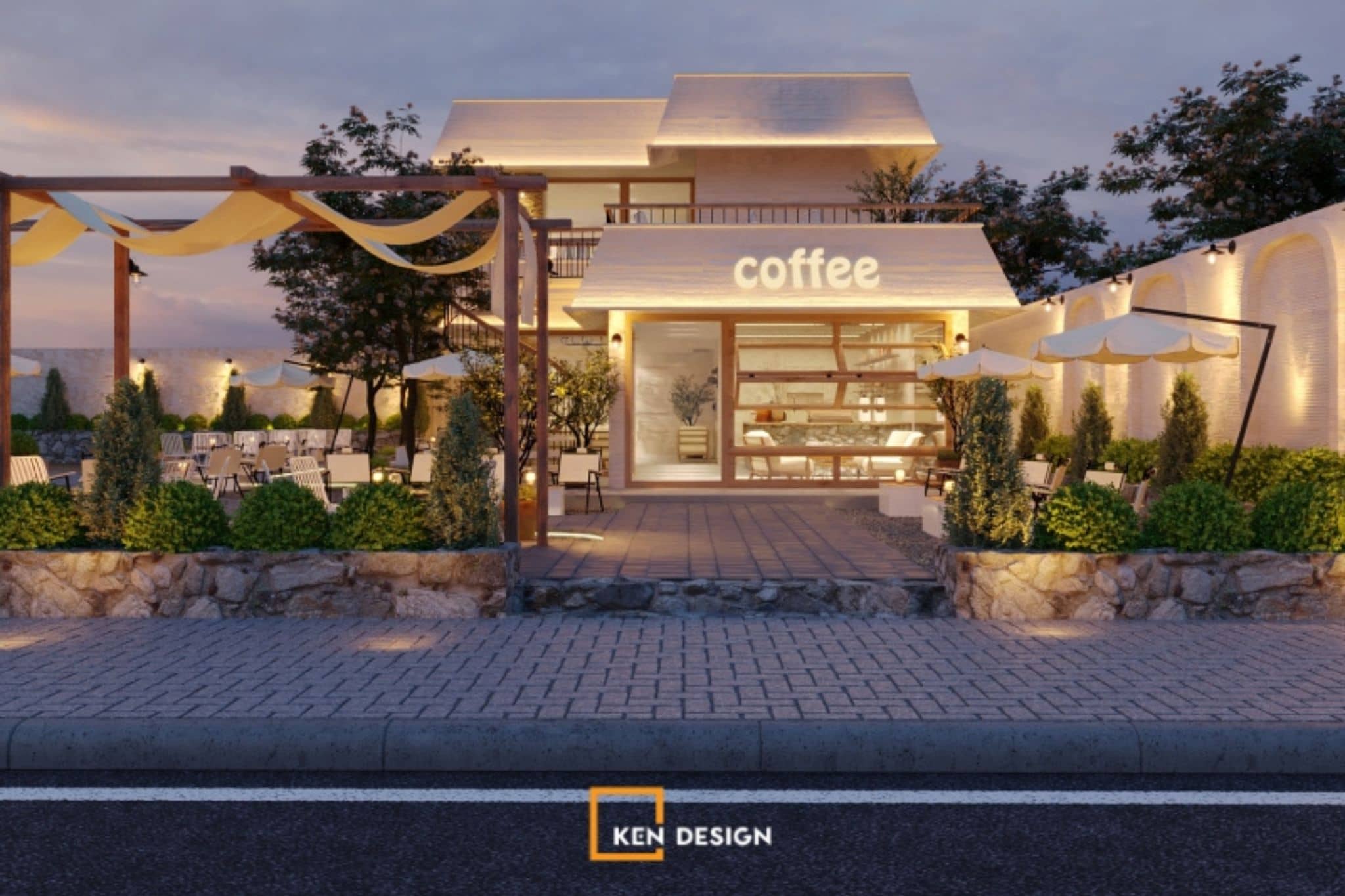 Trang trí quán cafe phong cách rustic